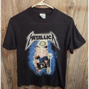 Metallica 1987 Kill Em All w/ Glow in Dark Graphics Size Med VTG Sgl Stitch RARE